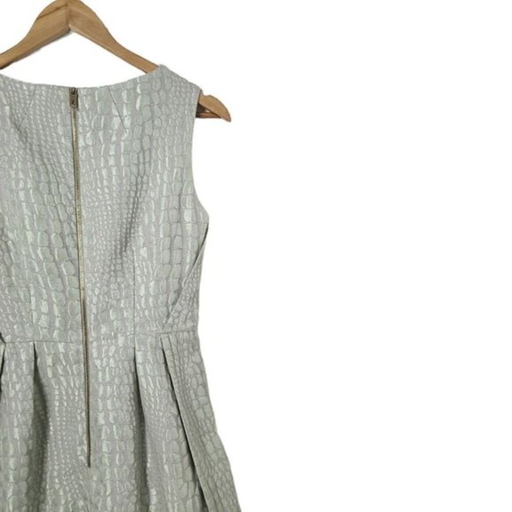 NWT 𝅺Ted Baker Kaleen Textured Jacquard Dress in Mint Green Ted Size 1/US 4 - Picture 11 of 16